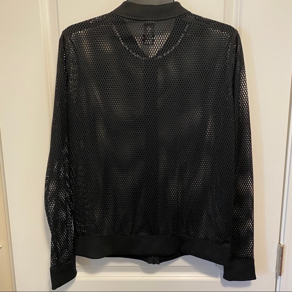 Black Mesh Zip Up - Picture 3 of 3